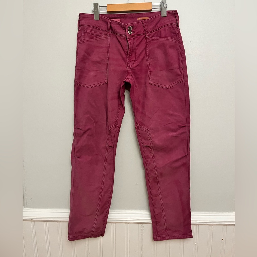 Anthropologie Pilcro Plum The Wanderer Straight Leg Jeans, Size 28